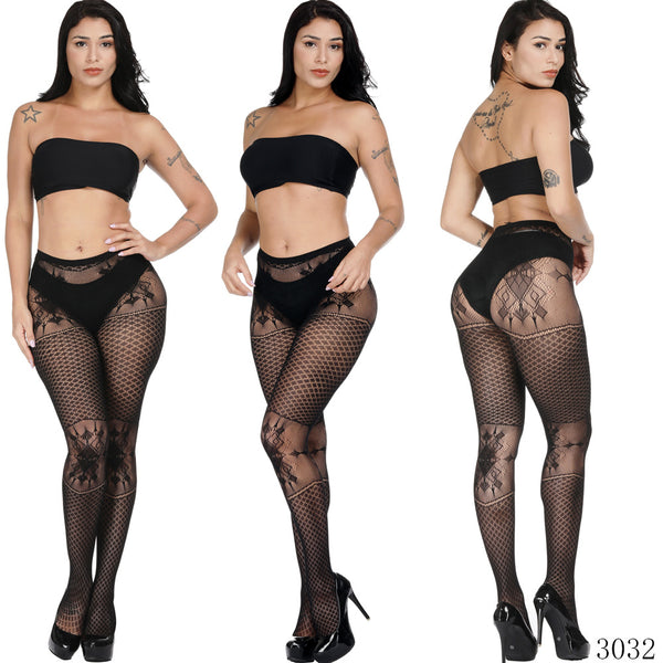 6 Pairs Sexy Black Quality Sheer Pantyhose Tights for Women with Fancy Pattern - KellyModa Store