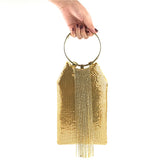 Metallic Tassels! Shine Mini Size Phone Handbag, Club Bag, Night Dinner Event handbag