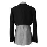 Faux 2-Piece Shirt and Blazer Normcore Designer Style Office Blazer Top ! Blazer Office Fashion 2207