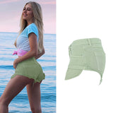 Sweet Macaron Color Jeans, Denim Shorts Hot Pants, Bottoms, Femme Bottoms - KellyModa Store