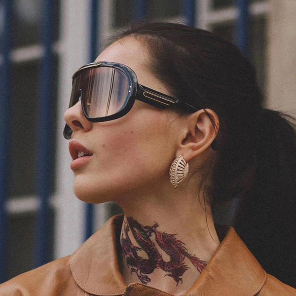 Inspired by Diving Masks! Chic Large Size Fashion Polarized Sunglasses Women Glasses Fashion Eyewear 1922 - KellyModa Store