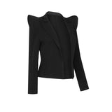 Little Monster's Horn! Pointed Shoulder Chic Slim Fitting Blazer Celebrity Fashion 2202