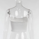 Sexy Crop Slip Top ! Basic Spaghettie Brace Crop Top Cyber Fashion 2201