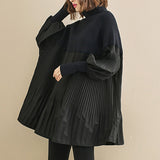 Issey Style Plus Size Oversized Pleated Long Sleeve Sweater Top! Chic Loose Fitting Top Celebrity Fashion 2207