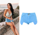 Sweet Macaron Color Jeans, Denim Shorts Hot Pants, Bottoms, Femme Bottoms - KellyModa Store