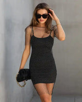 Short Sleeve Fishnet See-through Mesh Cover Dress with Rhinestones , Bikini Cover Up ClubWear 2210