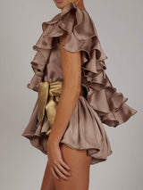 Ruffled Asymmetrical One Shoulder Event Short Dress! Clubwear Dress Party Dress 2112 - KellyModa Store