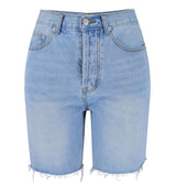 Cropped straige leg Blue Jeans Denim Shorts Pants, Bottoms, Women Jeans Shorts - KellyModa Store