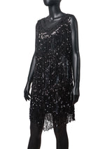 Fringed Shining Mini Slip Dress with Sequins! Sexy Clubwear Blingbling 2207