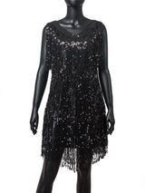 Fringed Shining Mini Slip Dress with Sequins! Sexy Clubwear Blingbling 2207