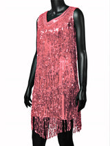 Fringed Shining Mini Slip Dress with Sequins! Sexy Clubwear Blingbling 2207