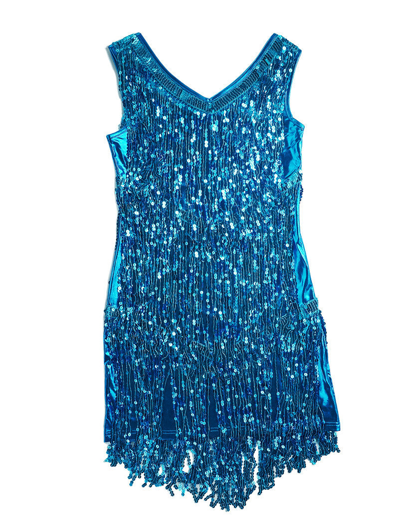 Fringed Shining Mini Slip Dress with Sequins! Sexy Clubwear Blingbling 2207