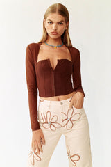 Simplicity Mesh Crop Top! Sexy See-through Cropped Top Cyber Celebrity Fashion 2111 - KellyModa Store