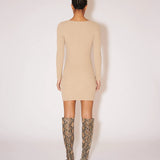 Minimal Solid Color Sweater Dress 3 Colors! Slim Fitting Knitwear Celebrity Fashion 2202