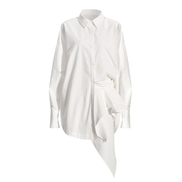 Indie Designer Sytle Asymmetrical Oversized Long Sleeve Shirt Dress! Women's Fashion 2205