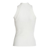 Hollow Out Ribbed Sweater Top Sleeveless! Sexy Designer Ribbed Basic Crop Top Cyber Fashion 2203