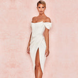 BEST SELLER! Asymmetrical Ruffled Off-shoulder Strapless Event Dress! Sexy Party Dress Event Fashion 2112 - KellyModa Store