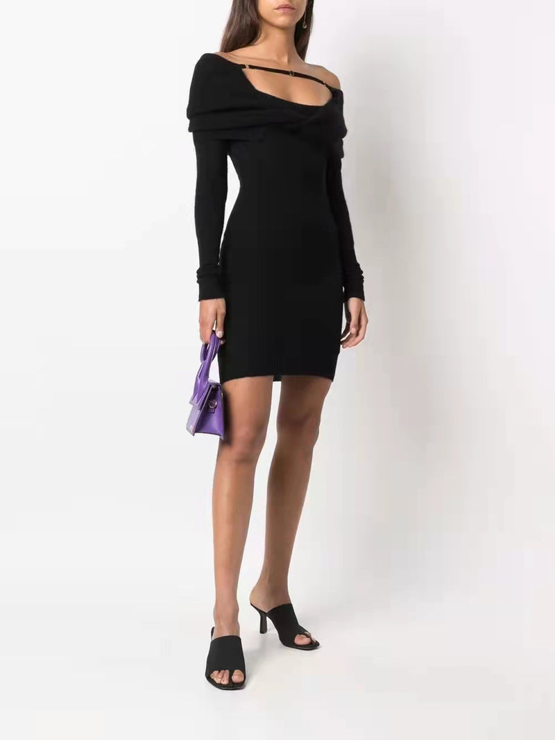 Strapless Sexy Knitted Sweater Dress 3 Colors! Slim Fitting Knitwear Celebrity Fashion 2111 - KellyModa Store