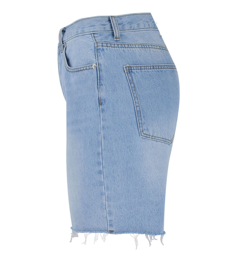 Cropped straige leg Blue Jeans Denim Shorts Pants, Bottoms, Women Jeans Shorts - KellyModa Store