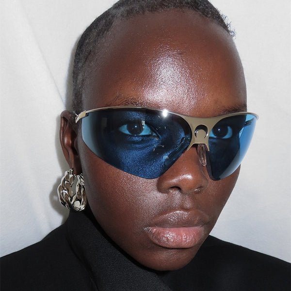 Wind Breaker! Future Cool Large Size Fashion Sunglasses Women Glasses Fashion Eyewear 7006