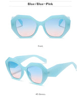 Sci-Fi Future! Large Size Fashion Sunglasses Women Glasses Pilot Eyewear 9129 - KellyModa Store