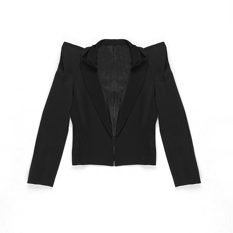 Little Monster's Horn! Pointed Shoulder Chic Slim Fitting Blazer Celebrity Fashion 2202