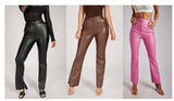 Patent Vegan PU Leather straight Leg Pants! Sexy Slip NightClub Wear Celebrity Fashion 2111 - KellyModa Store