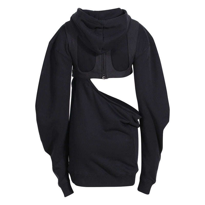 Cut Out Sexy Hooded Sweatshirt Hoodie! Sexy Cool Streetwear Celebrity Fashion 2207