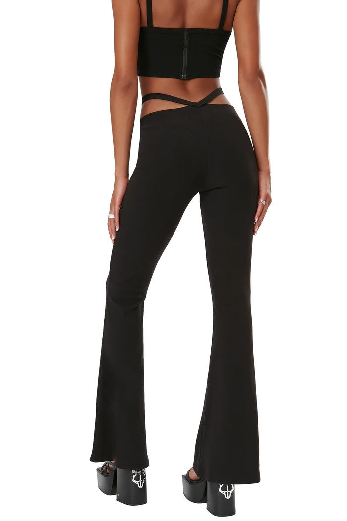 Slim Fitting Slip Top and Wide Leg Pants 2-piece Set! Sexy Tops and Pants Celebrity Fashion 2111 - KellyModa Store