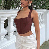 Sexy Braced Crop Tank Top! Sexy Cropped Slip Top Club Top Cyber Celebrity Fashion 2111 - KellyModa Store