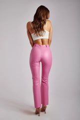 Patent Vegan PU Leather straight Leg Pants! Sexy Slip NightClub Wear Celebrity Fashion 2111 - KellyModa Store