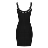 Jewelry Trimmed Tank Dress!  Slim Fitting Sexy Party Hip Dress Cyber Fashion 2201