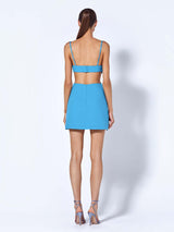 Butterfly Blue Hollow Out Sexy Slim Fitting Slip Dress! Women's Event Dress Fashion 2208