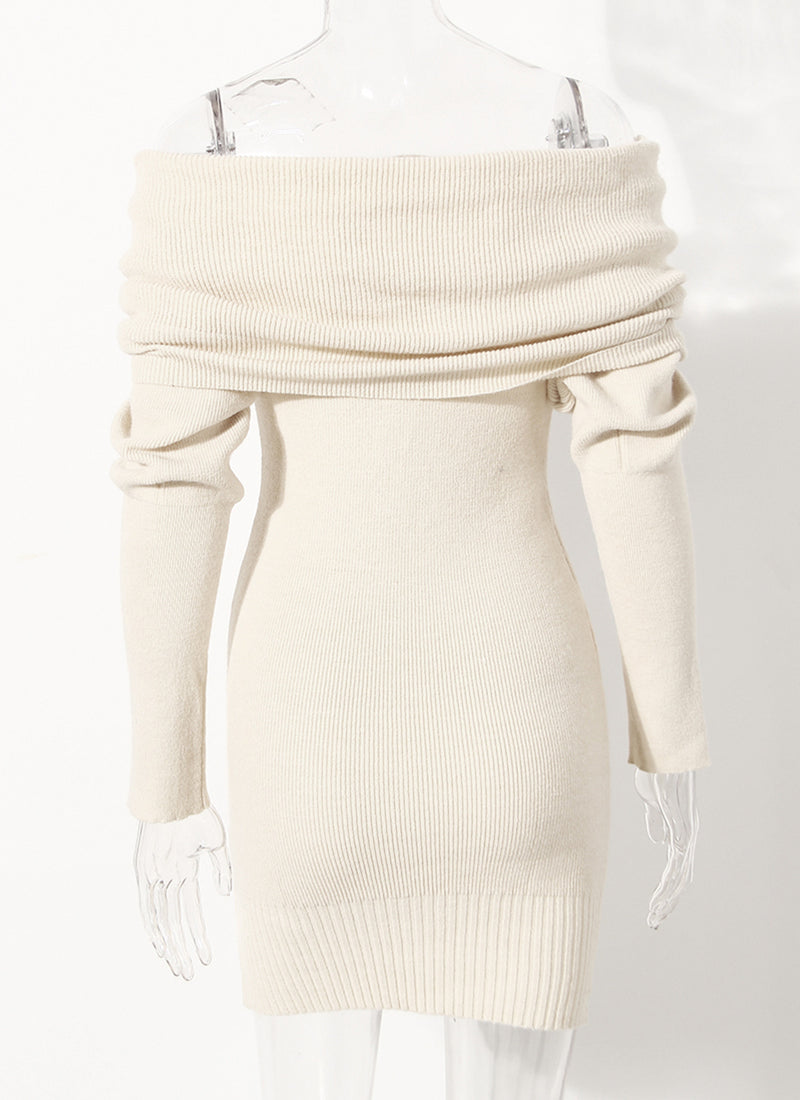 Strapless Sexy Knitted Sweater Dress 3 Colors! Slim Fitting Knitwear Celebrity Fashion 2111 - KellyModa Store