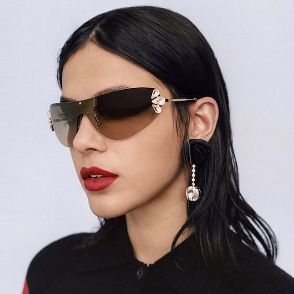 Blinder Patch Fancy Shape Lens! Cute Fashion Sunglasses Women Glasses Fashion Eyewear 50024 - KellyModa Store