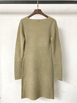 Minimal Solid Color Sweater Dress 3 Colors! Slim Fitting Knitwear Celebrity Fashion 2202