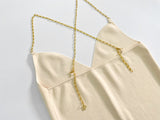 Metal Chain Strap Backless Slip Top Minimal Basic Style Women's Vest !  Designer Fashion 2206