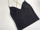 Metal Chain Strap Backless Slip Top Minimal Basic Style Women's Vest !  Designer Fashion 2206