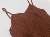 Hand Crocheted Tank Top Minimal Basic Normcore Style Women's Vest !  Designer Fashion 2205