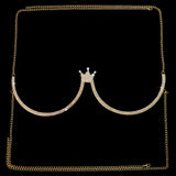 Breast Chain Bra Blingbling Body Jewelry with Zircon Gems, Eyecatching ClubWear Body Jewelry