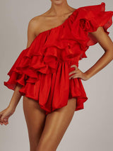 Ruffled Asymmetrical One Shoulder Event Short Dress! Clubwear Dress Party Dress 2112 - KellyModa Store