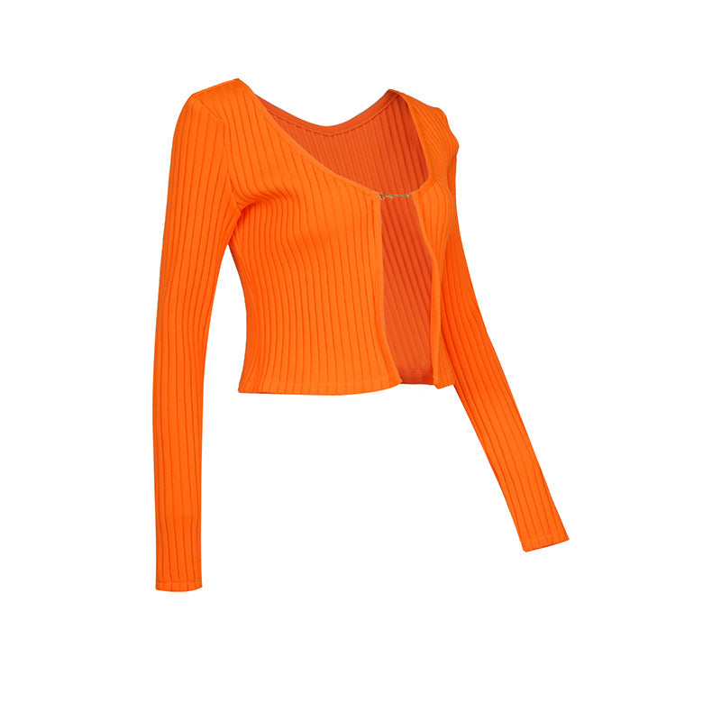 Ribbed Crop Top Long Sleeve! Sexy Ribbed Basic Crop Top Cyber Fashion 2203