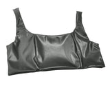 Crop Tank Top and Skirt 2-piece Set! Sexy Patent Vegan PU Leather Top and Skirt 2-piece set 2301