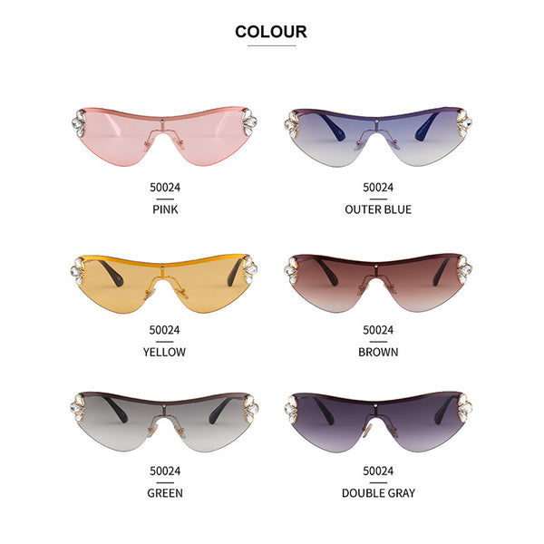 Blinder Patch Fancy Shape Lens! Cute Fashion Sunglasses Women Glasses Fashion Eyewear 50024 - KellyModa Store