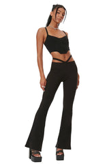 Slim Fitting Slip Top and Wide Leg Pants 2-piece Set! Sexy Tops and Pants Celebrity Fashion 2111 - KellyModa Store