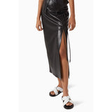 Laced-up Faux Leather Long Skirt! PU leather  Hip-Hugger, Women Skirt Fashion 2202