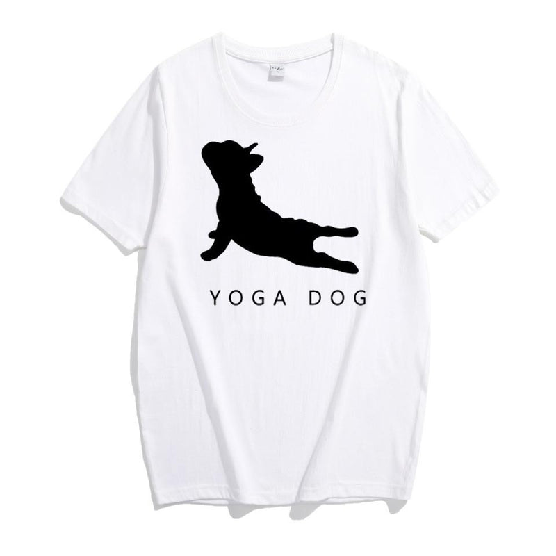 Yoga Dog! Loose Fitting Cotton Short Sleeve Tee Shirt, Funny Quotes Slogan Shirts - KellyModa Store