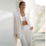 Boyfriend Style Chic Loose Fitting Blazer and Pantss 2-Piece Set! High Street Fashion Trendy 2112 - KellyModa Store