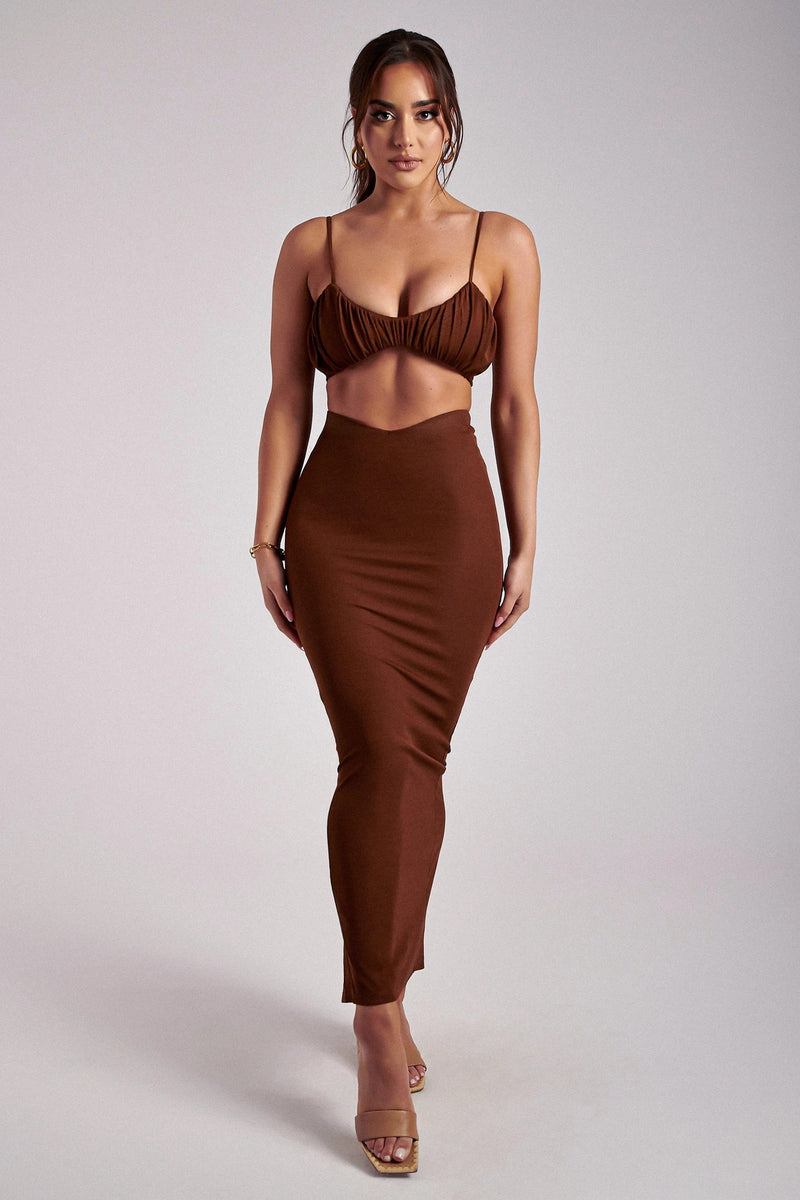 Sexy Crop Slip Top and Skirt 2-piece Set! Sexy Top Slim Fitting Cyber Celebrity Fashion 2112 - KellyModa Store