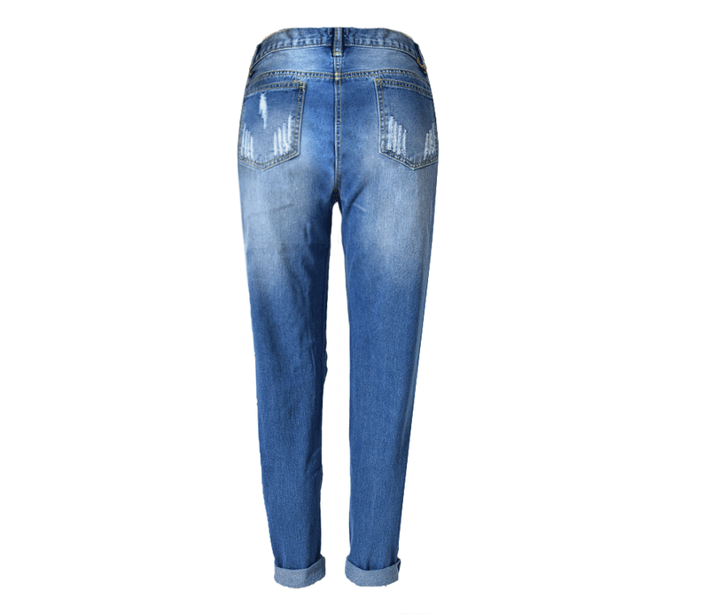 Big Holes Nine!Blue Jeans, Denim, Bottoms, Women Jeans, Femme Bottoms, Pants Trousers - Bohedian.Shop